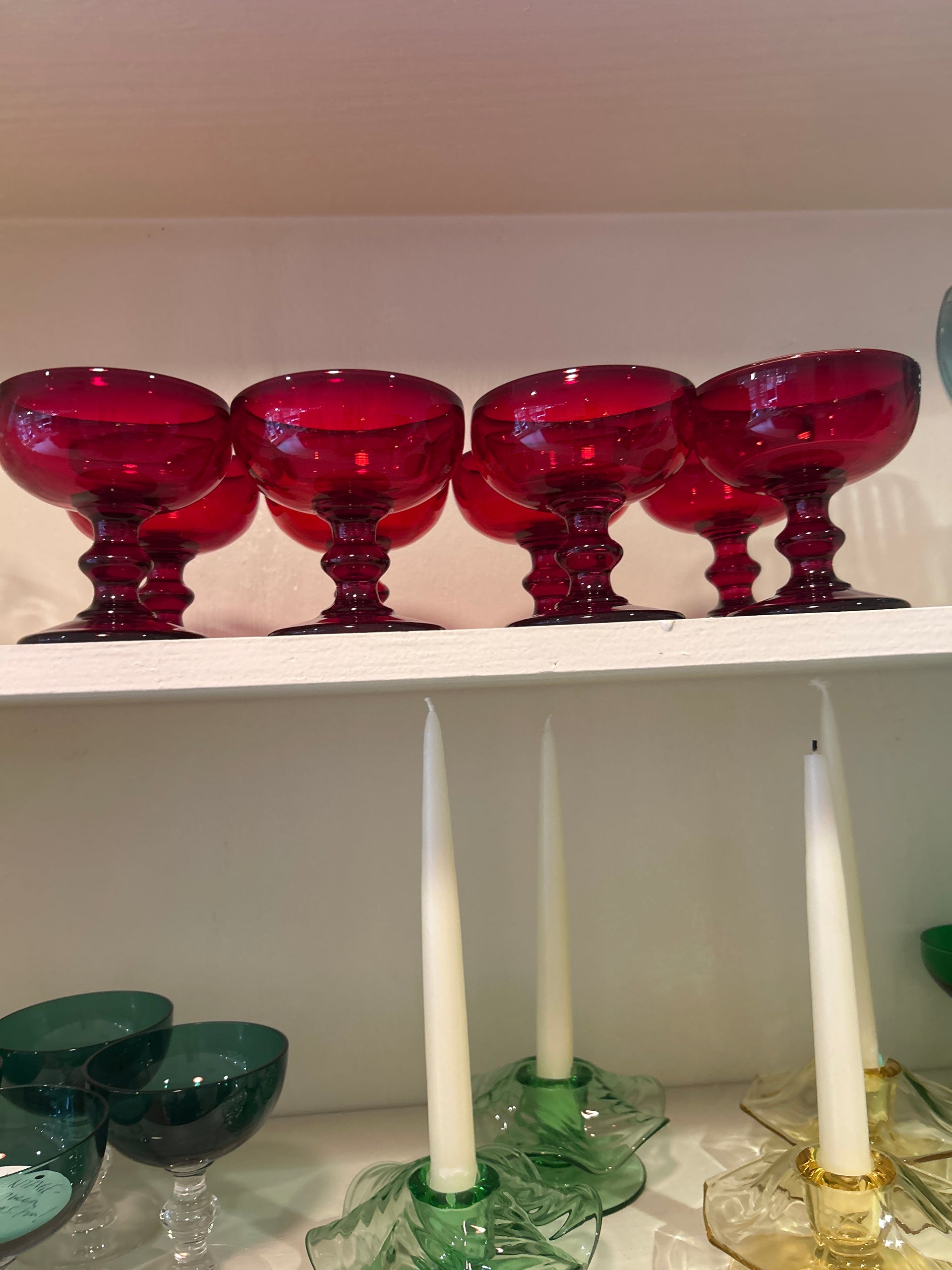 Vintage Jewel Red Dessert Coupes (set of 8)