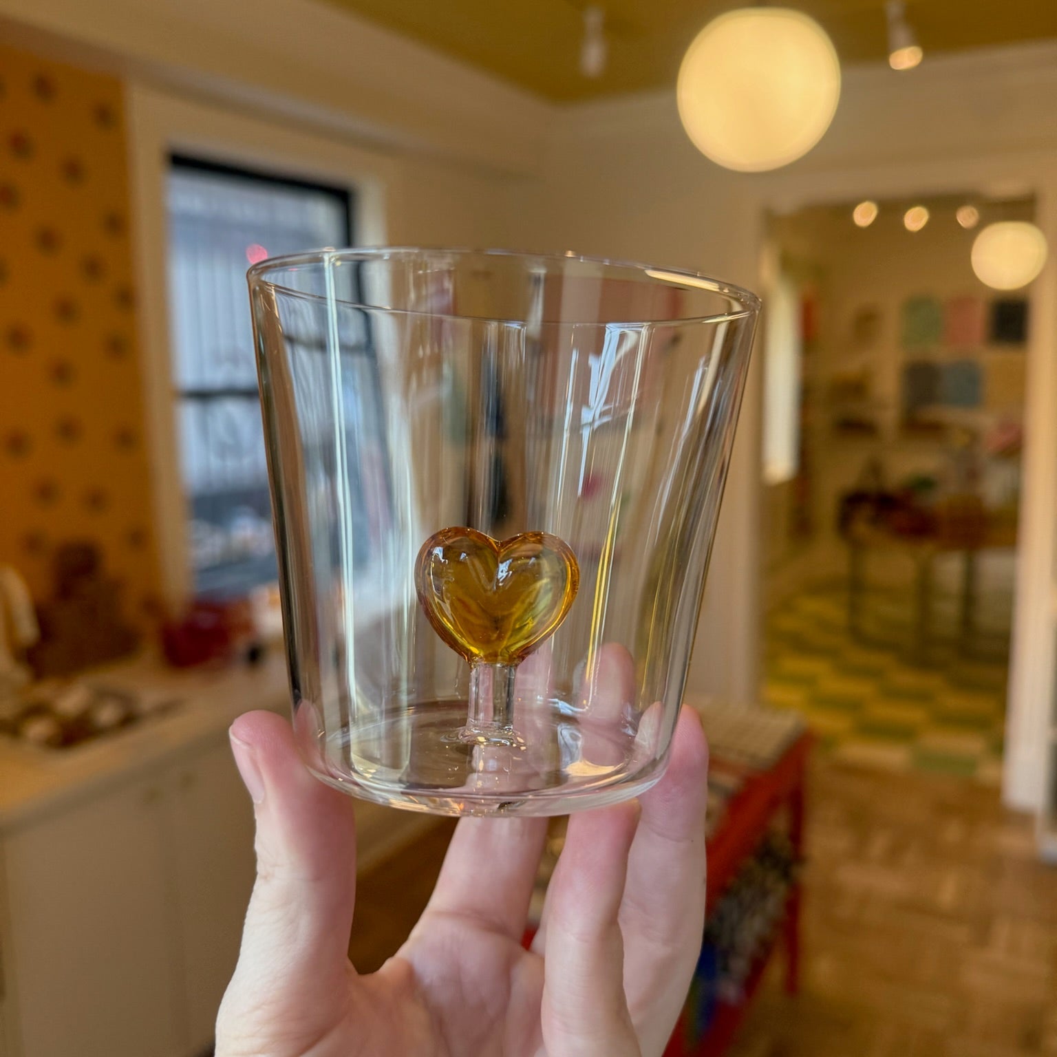 Yellow Heart Tumbler