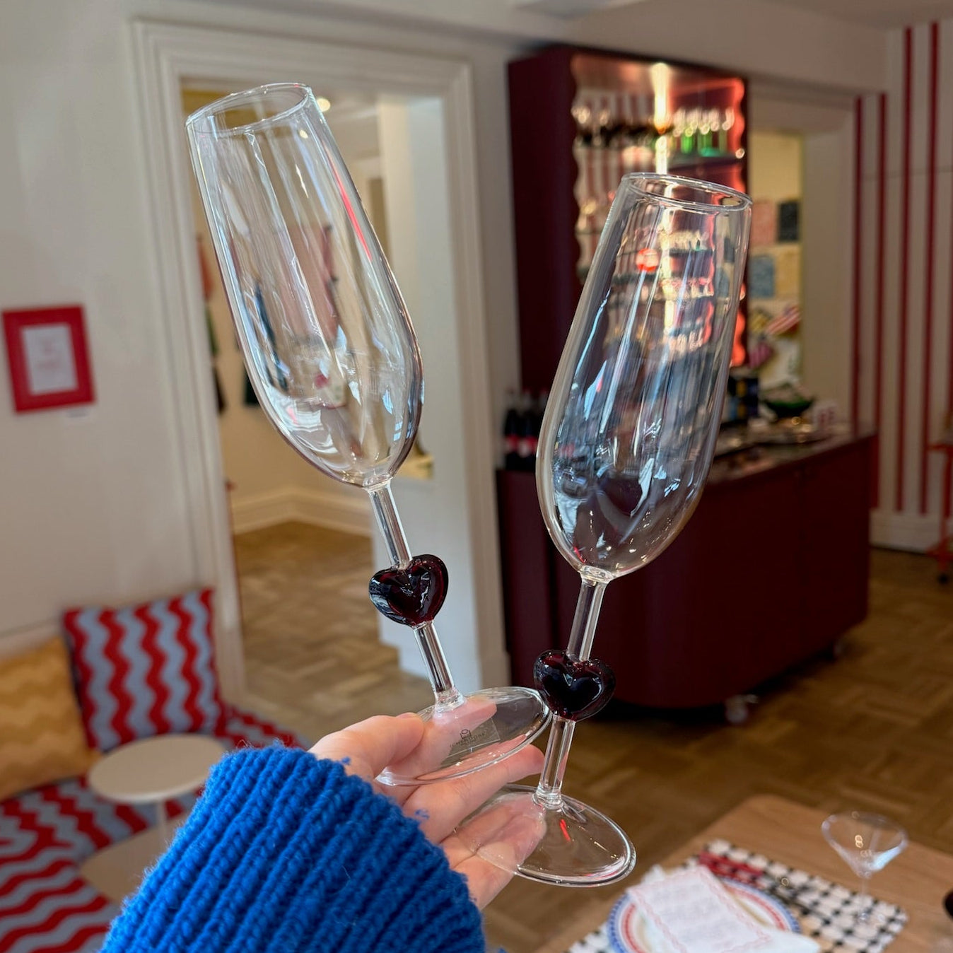 Heart Champagne Flutes