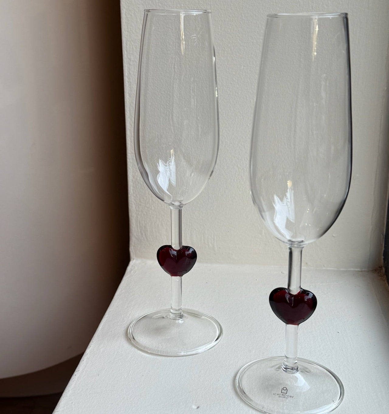 Heart Champagne Flutes