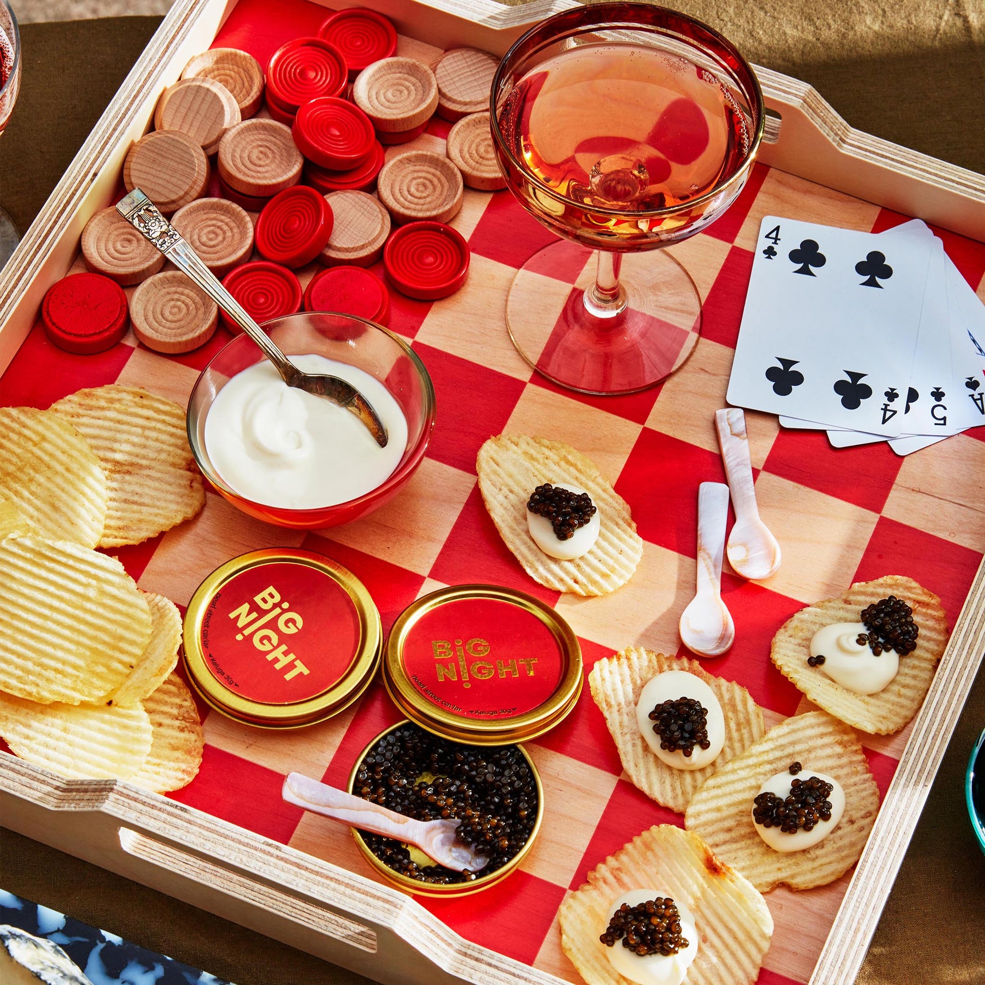 The Checkers Serving Board