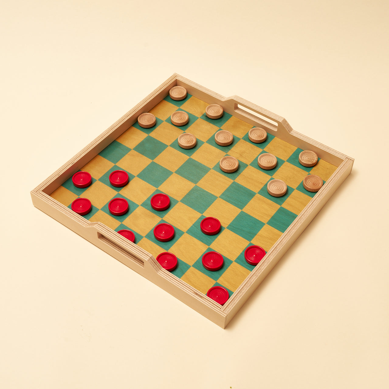 The Checkers Serving Board - Teal
