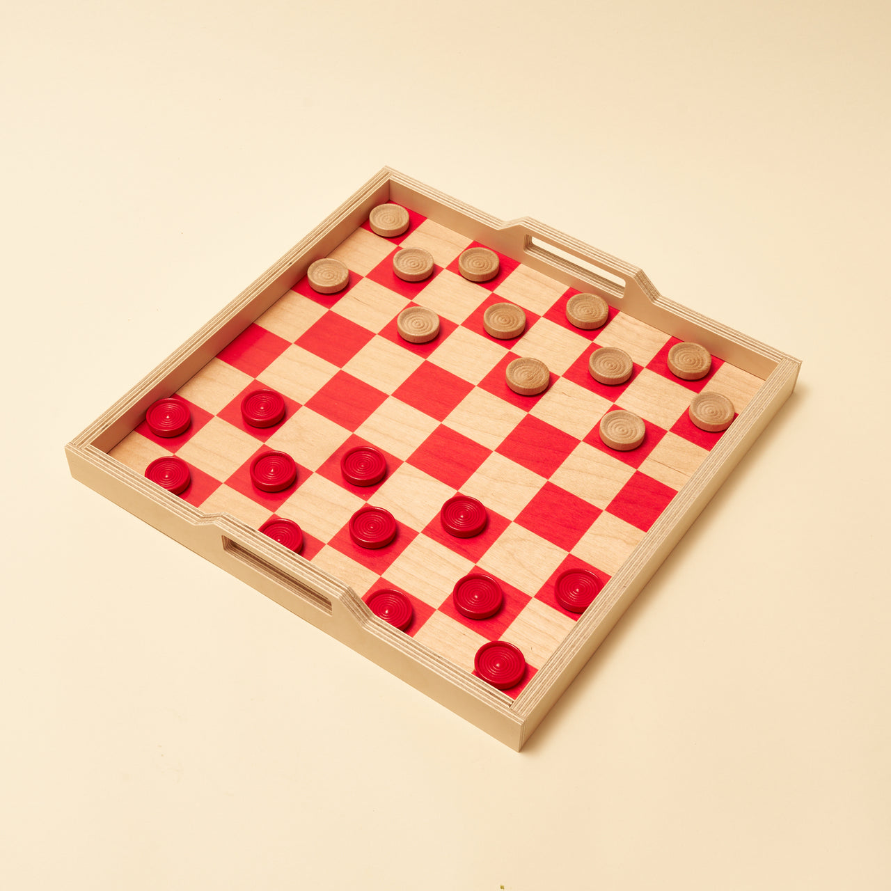 The Checkers Serving Board - Red