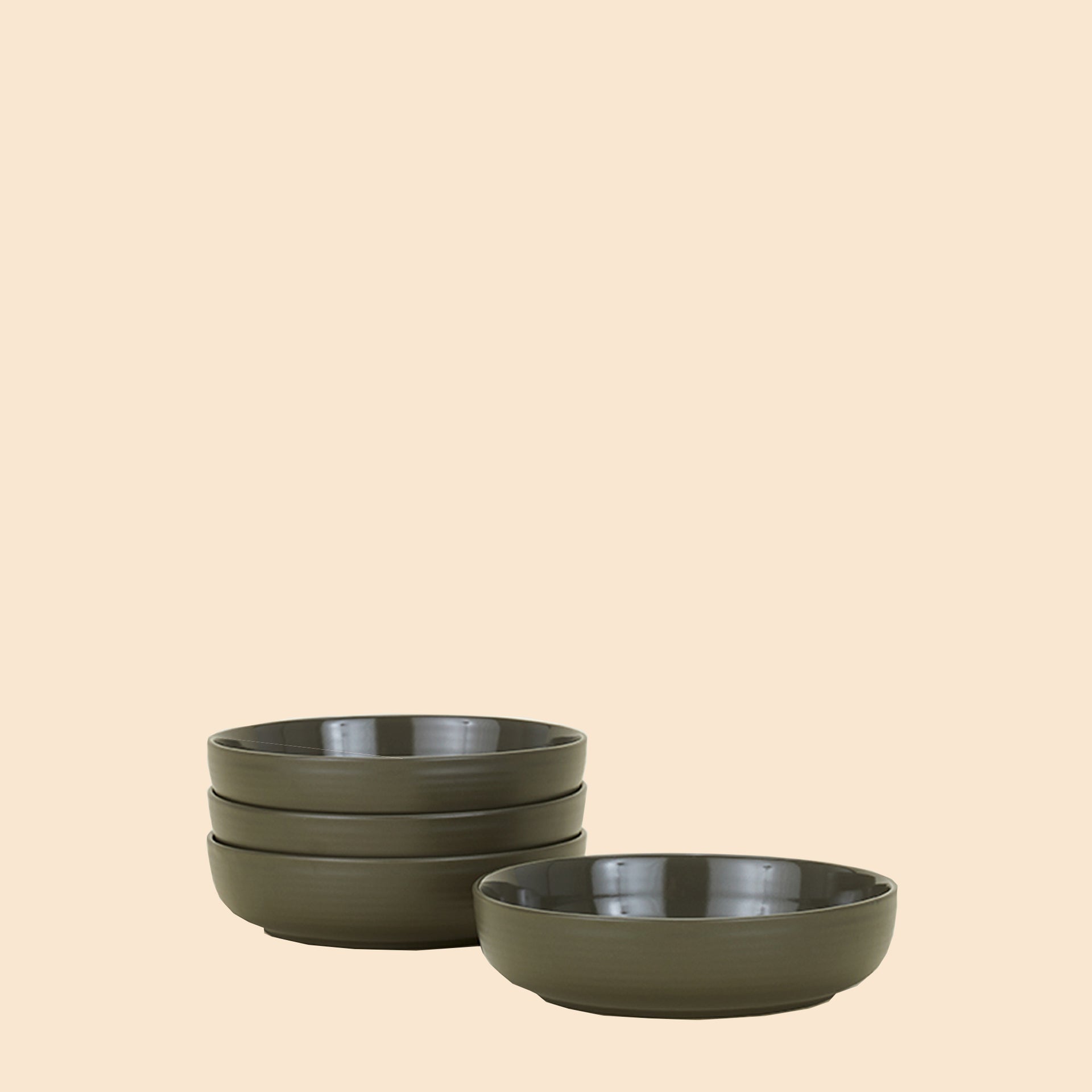 Essential Low Bowls - Olive (Set of 4)