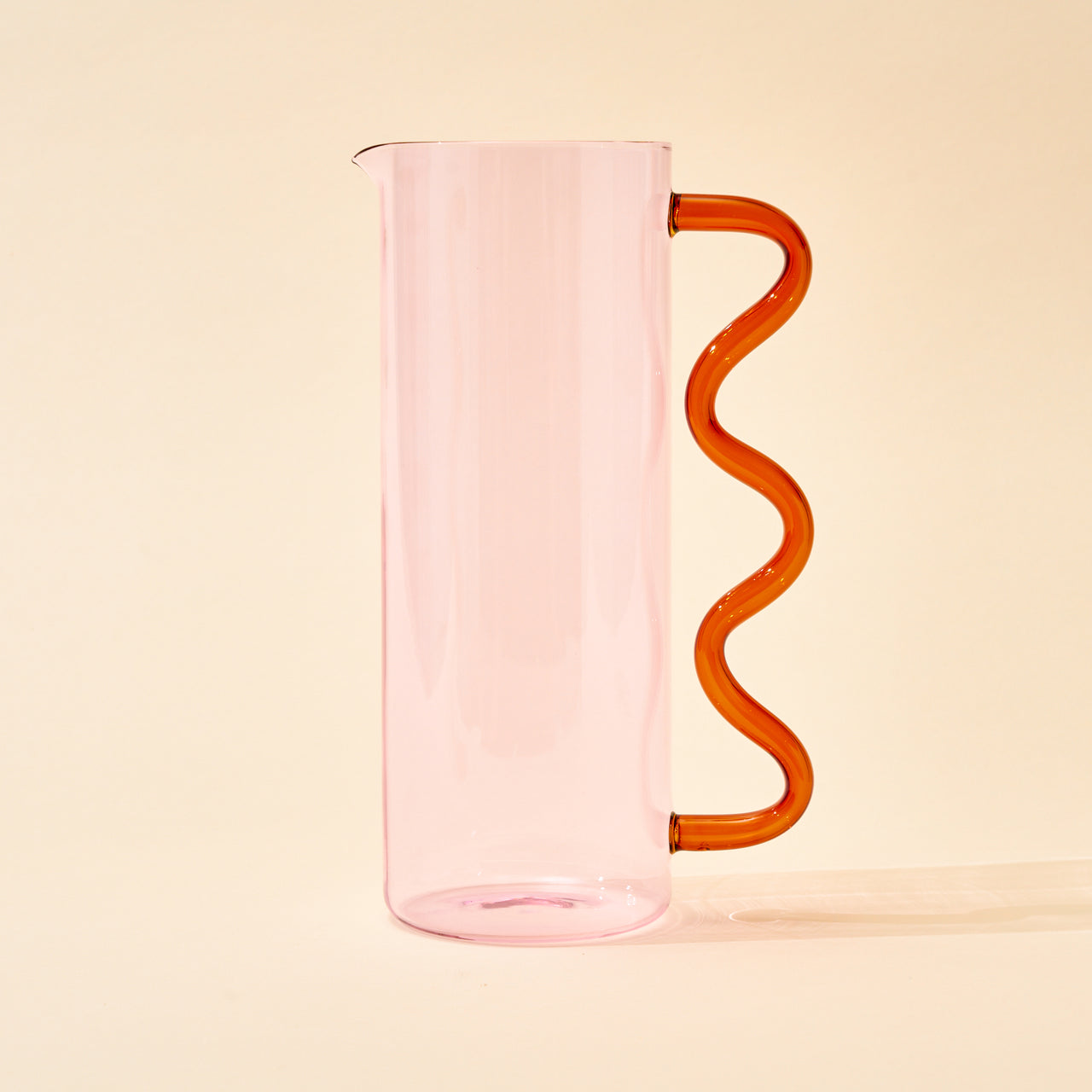 Wave Pitcher - Pink/Amber